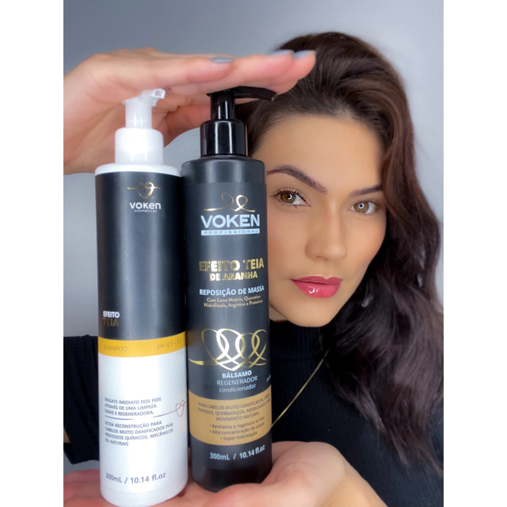 Kit Efeito Teia Shampoo, Condicionador e Leave-On - comprar online
