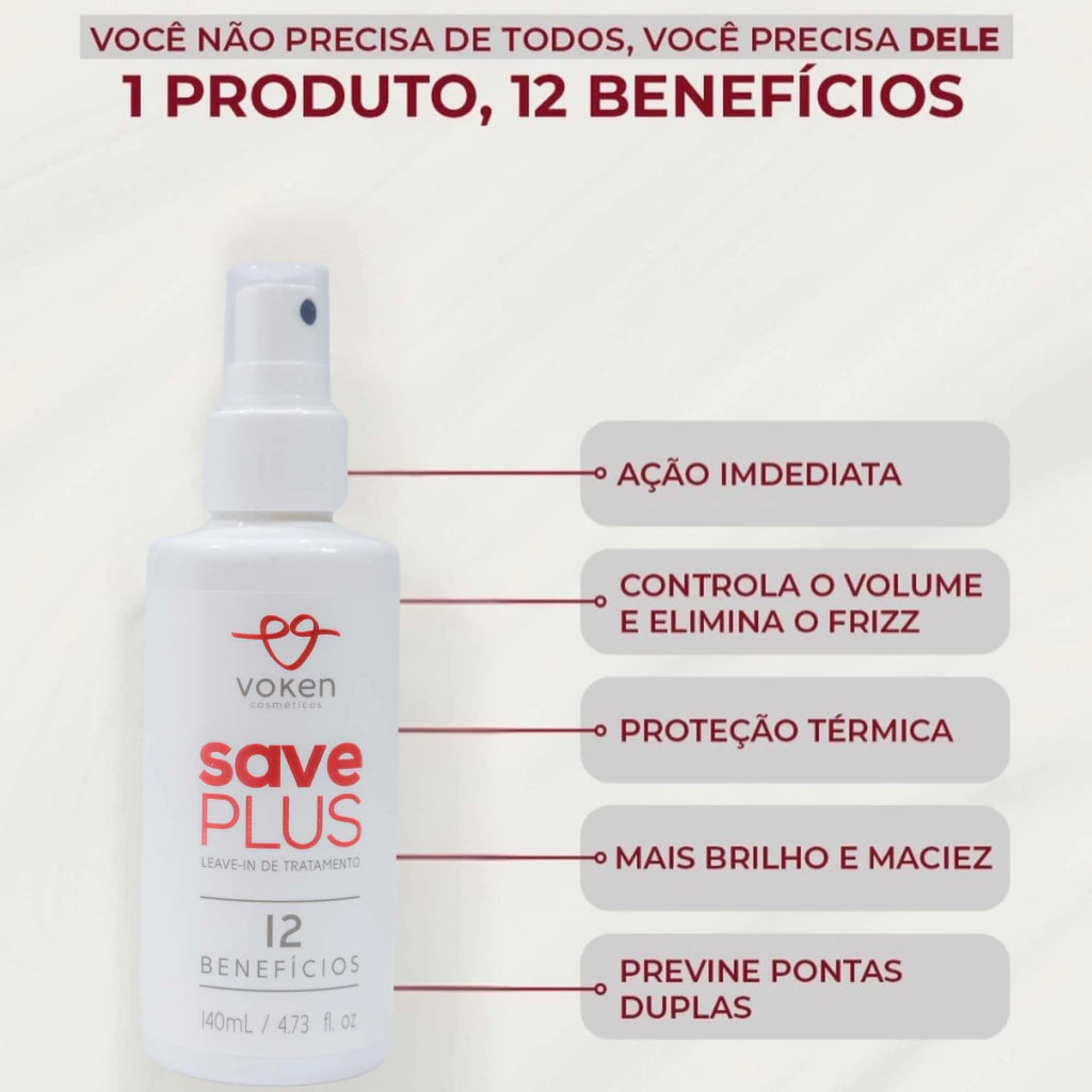 Kit 2 SavePlus ANTIFRIZZ + 12 Benefícios Leave-in de Tratamento - comprar online