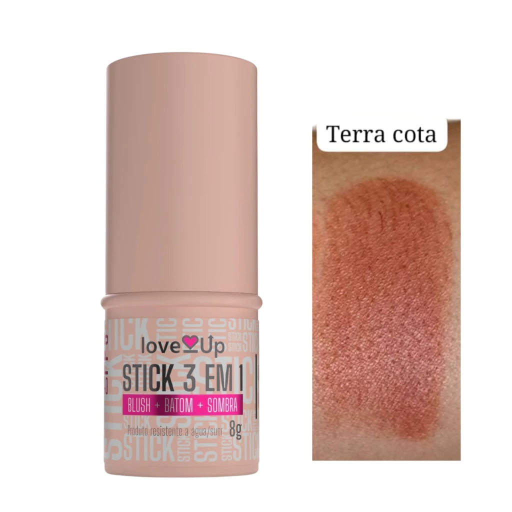 Kit 3 Stick 3 em 1 Blush + Batom + Sombra FPS 95 - loja online