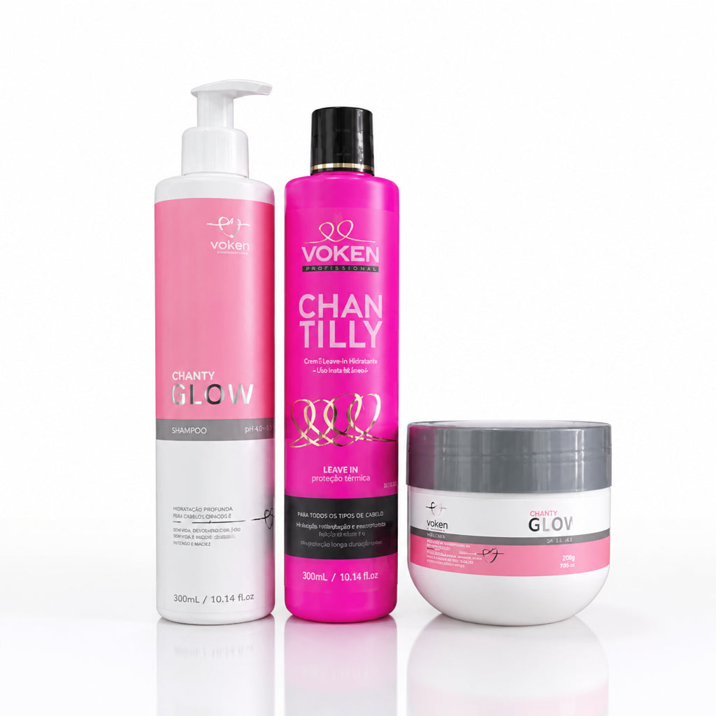 Kit Chanty Glow Shampoo + Máscara + Leave-in
