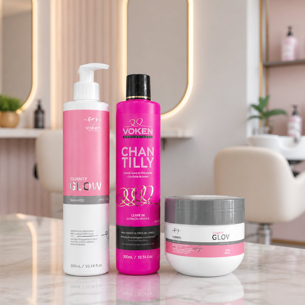 Kit Chanty Glow Shampoo + Máscara + Leave-in
