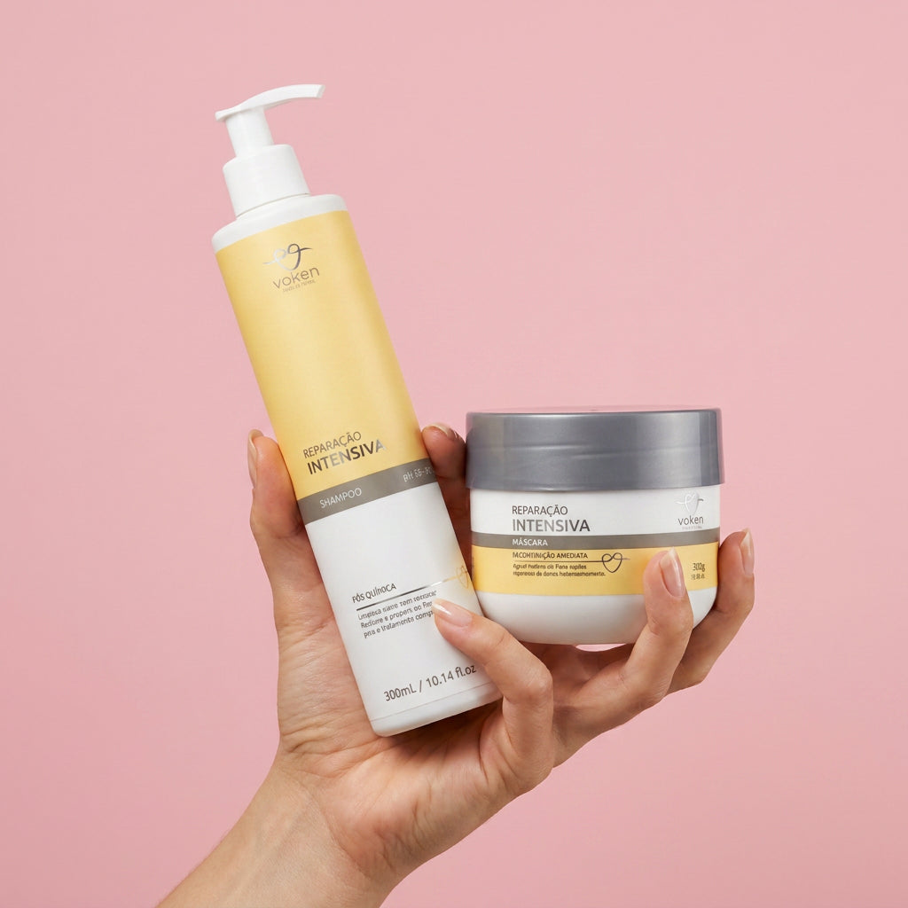 Kit Shampoo + Máscara Reparação Intensiva Pós Química