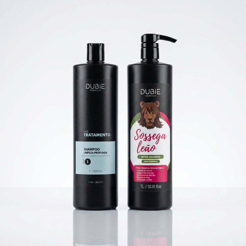 Kit Shampoo Limpeza Profunda + BBTOX Orgânico Sossega Leão 1L