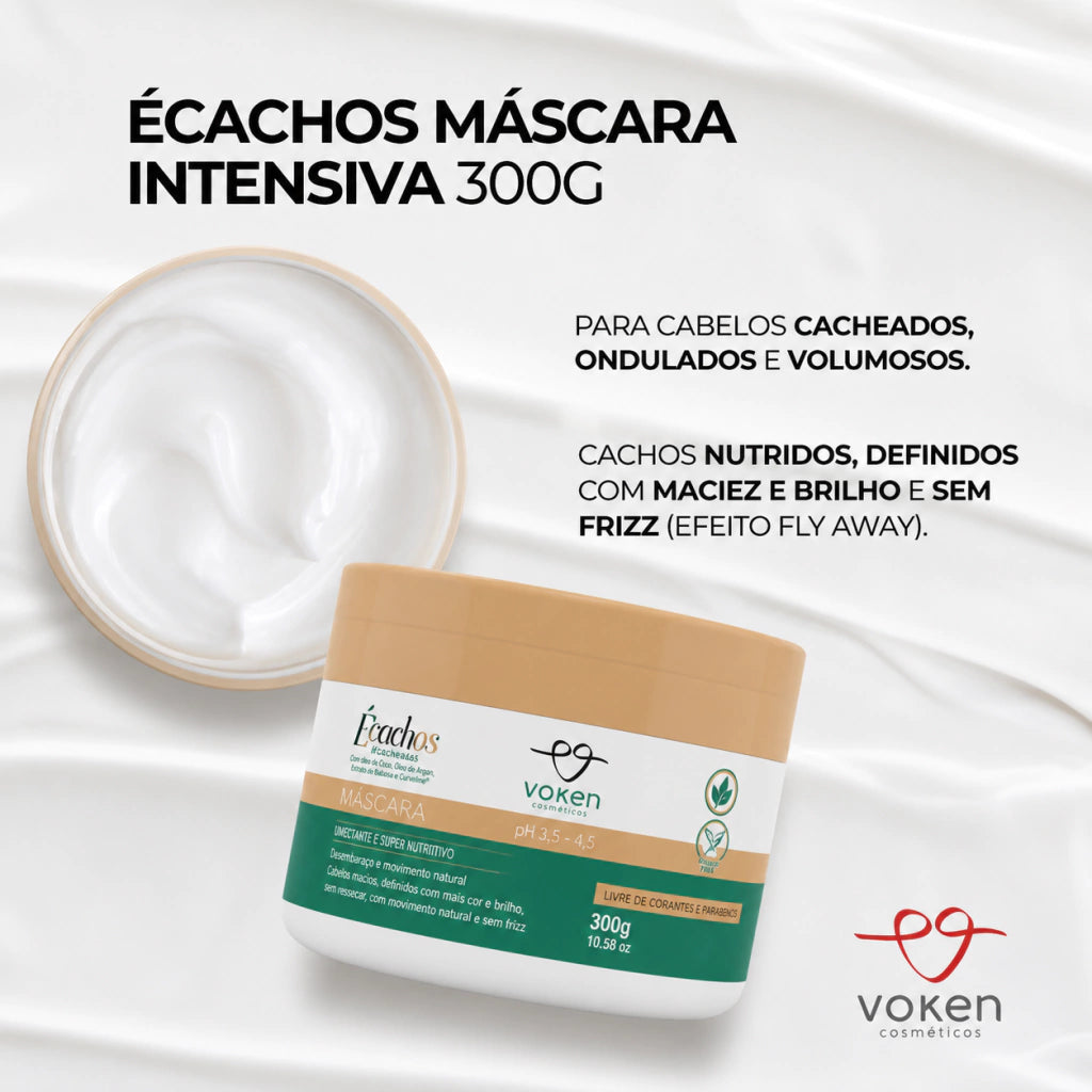 Écachos Máscara de Hidratação Intensiva para cabelos cacheados, ondulados e volumosos 300g - loja online