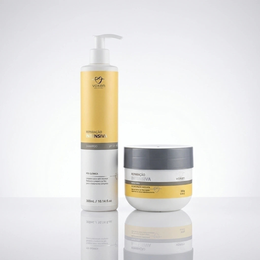 Kit Shampoo + Máscara Reparação Intensiva Pós Química