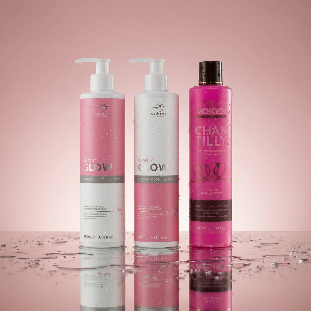 Kit Chanty Glow ( Shampoo, Condicionador e Leave-in)