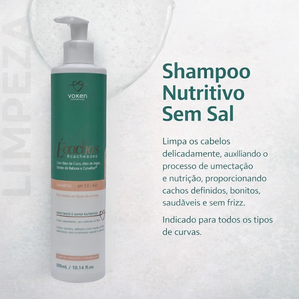 Écachos Shampoo Nutritivo Sem Sal 300ml na internet