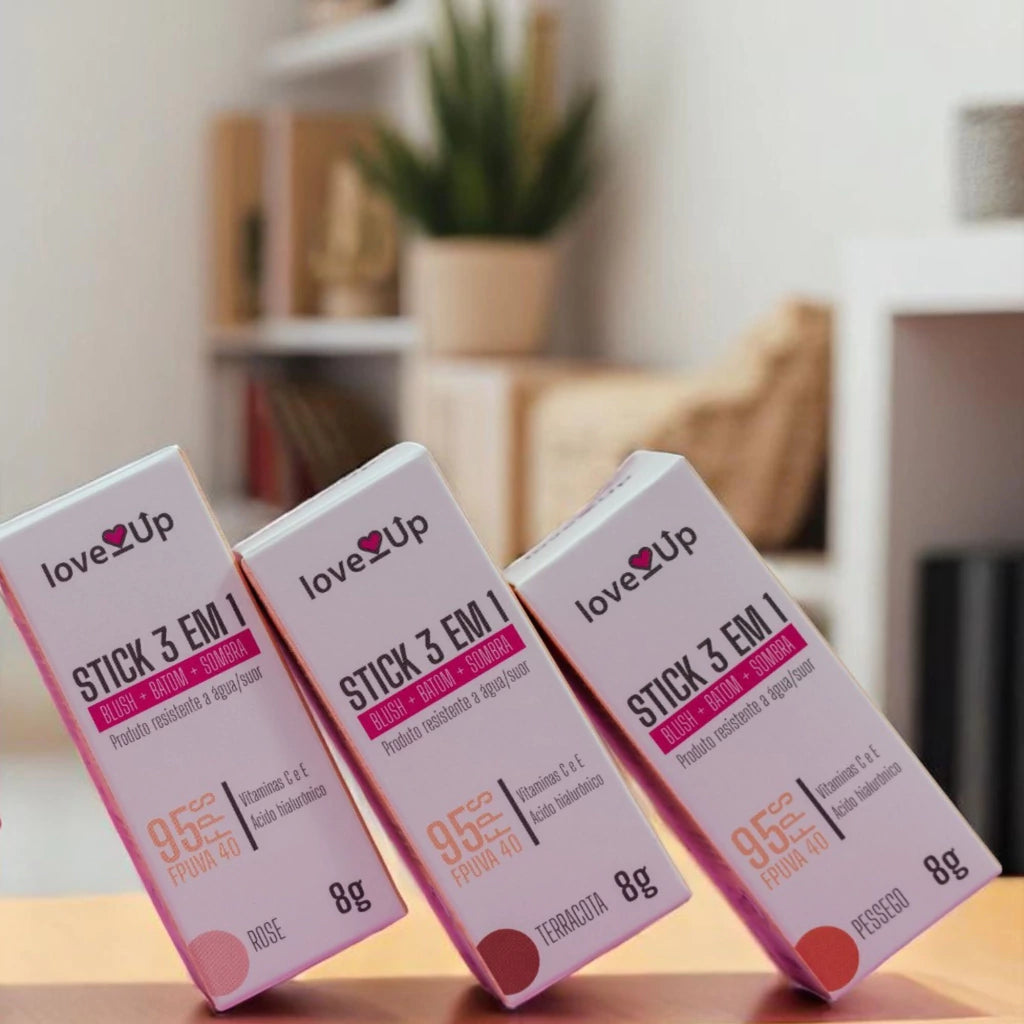 Kit 3 Stick 3 em 1 Blush + Batom + Sombra FPS 95 - comprar online