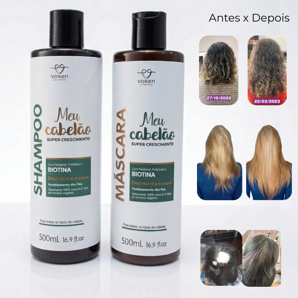 Kit Super Crescimento Capilar Shampoo + Máscara Meu Cabelão Dubie - comprar online