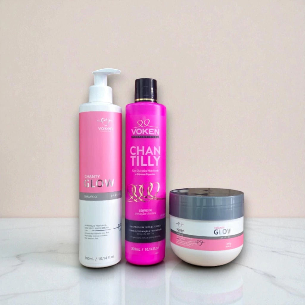 Kit Chanty Glow Shampoo + Máscara + Leave-in