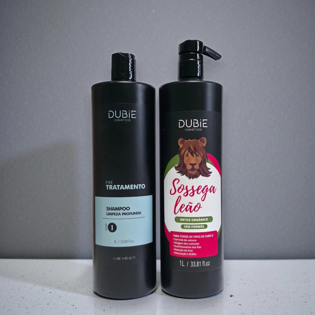 Kit Shampoo Limpeza Profunda + BBTOX Orgânico Sossega Leão 1L